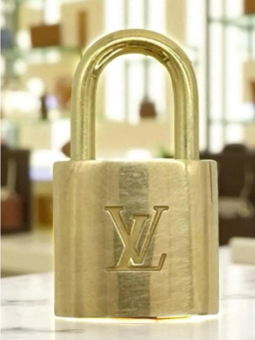 Louis Vuitton Gold Padlock with LV Monogram⭐️✨⭐️